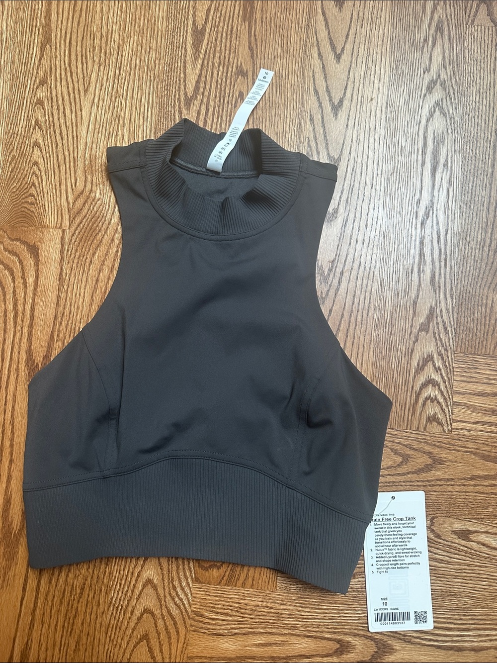 lululemon athletica Black High-Neck Crop Tank